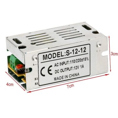 12V 1A 12W Stromversorgung für CCTV LED Ausgangsfrequenz 50/60Hz Elektronik LED CCEV