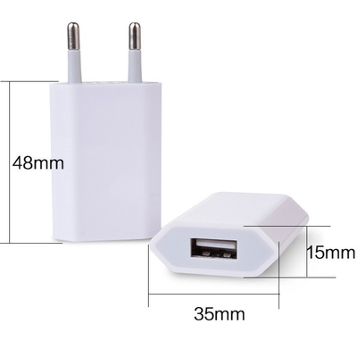 USB-Wandladefach Stecker DC-Ausgang Typ Schwarz Weiß 5V 1A Für iPhones Samsung Android LG