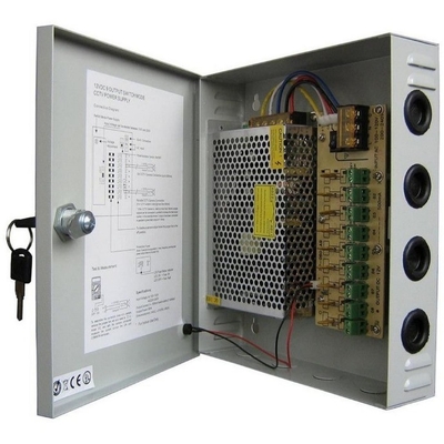 Sichern Sie Ihr Eigentum mit CCTV 9CH Sicherheitskamera Stromversorgung DC 12V 15A 180w