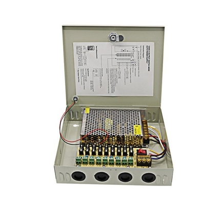 Vielseitige Eingabe Spannung 9 Kanal CCTV Stromversorgung 12VDC 120W 10A für Ihr Unternehmen