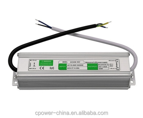 12V/24V LED-Lichtstreifen-Stromversorgung IP67 Wasserdicht 45W LED-Treiber Konstante Spannung