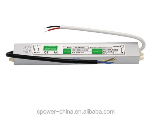 30W DC 24V 12V LED-Weißstreifen-Treibertransformator Modul IP67 wasserdichte Stromversorgung