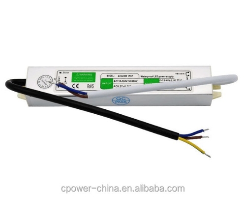 20W LED-Stromversorgungsbetreiber Transformator Adapter für LED-Streifen IP67 Wasserdicht 12V 24V