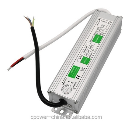 Silberweiß 24v Gleichstrom wasserdicht elektronischer 50W LED-Treiber 100w 25w IP67 Stromversorgungstransformer