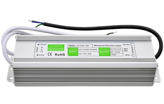 DC12V 24V 150W IP67 Konstante Spannung LED-Treiber-Stromversorgung mit wasserdichtem Design