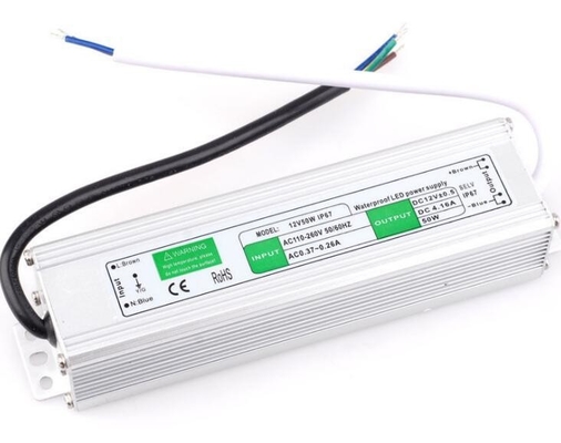 Wasserdicht 50w Transformator Stromversorgung LED-Treiber DC12V Einzelausgang für den Außenbereich