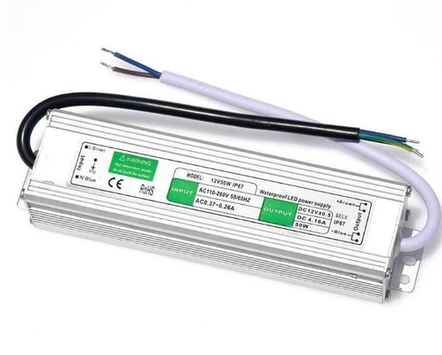 Wasserdicht 50w Transformator Stromversorgung LED-Treiber DC12V Einzelausgang für den Außenbereich