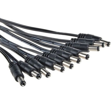 12V Gleichspannung Pigtail Männlich 5.5*2.1mm Kabel Stecker Draht für CCTV Kamera in schwarzer Farbe