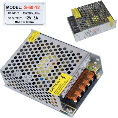 Einziger Ausgangstyp AC110V/220V DC 5V 12A 12V 5A 24V 3A Stromversorgung mit 88% Wirkungsgrad