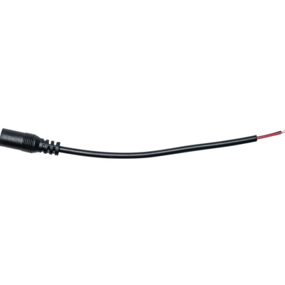 Schwarzes DC-Gehälter-Stromanschluss Pigtail-Kabel mit 2,1 mm X 5,5 mm männlich-weiblichem Jack-Anschluss