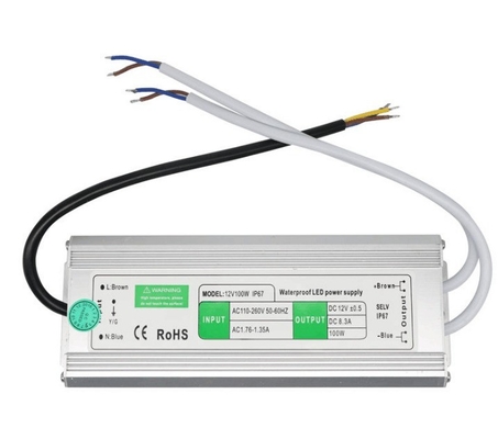 Einziger Ausgang Silber Wasserdicht IP67 Stromversorgung 10W 12V 24V 5V 90-270V AC DC C-Leistung