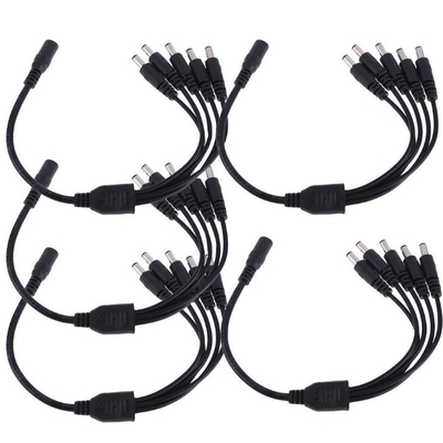 4 Paket 5 Wege Kanal Gleichstrom-Stromspalterkabel für CCTV-Sicherheitskamera CE-Zertifikat