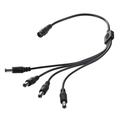4 Paket 5 Wege Kanal Gleichstrom-Stromspalterkabel für CCTV-Sicherheitskamera CE-Zertifikat