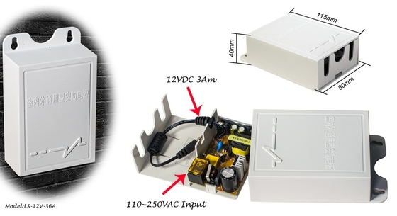 AC100-240V Eingangsspannung wasserdichtes Netzausrüstungssystem für CCTV C-Power-Ausgangstyp Einzel