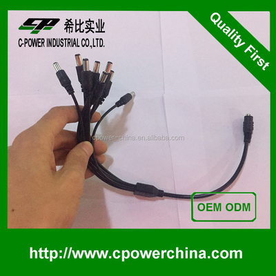 Stromversorgung 5.5*2.1 Gleichstromanschluss mit offenem Drahtkabel und Mehrkern-PVC-Jacket