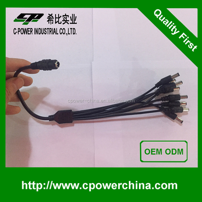 Stromversorgung 5.5*2.1 Gleichstromanschluss mit offenem Drahtkabel und Mehrkern-PVC-Jacket