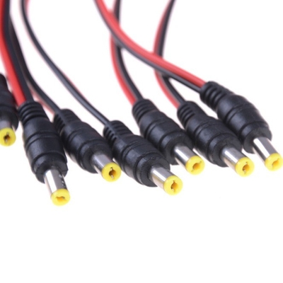 DC 5.5*2.5mm 5525 30cm Männlicher Stromstecker Stecker Kupferseil Drahtkabel mit IEC weiblicher Endart