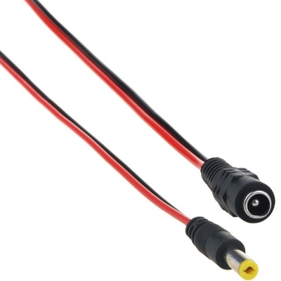 DC 5.5*2.5mm 5525 30cm Männlicher Stromstecker Stecker Kupferseil Drahtkabel mit IEC weiblicher Endart