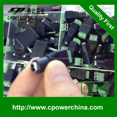 12V Gleichstromstecker Stecker schwarz f Stecker Stromadapter 5,5 mm x 2,1 mm CE-Zertifikat