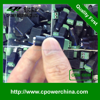 12V Gleichstromstecker Stecker schwarz f Stecker Stromadapter 5,5 mm x 2,1 mm CE-Zertifikat