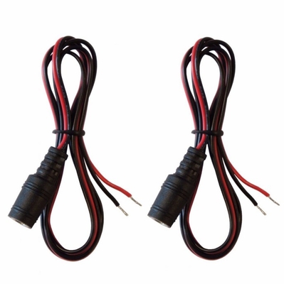 Kupferkern 2,1 mm x 5,5 mm Gleichspannung Weiblicher Stecker zum Öffnen von nacktem Draht Adapter für 12V / 9V Spannung