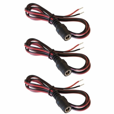 Kupferkern 2,1 mm x 5,5 mm Gleichspannung Weiblicher Stecker zum Öffnen von nacktem Draht Adapter für 12V / 9V Spannung