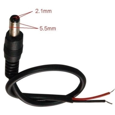 30 cm Kupferleiter Gleichspannung Männlicher Stecker Schwanzhackkabel für Telekommunikationsüberwachung