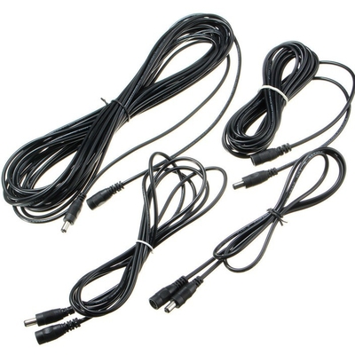 Schwarz 1/2/5/10M Stromversorgung DC-Verlängerungskabel für CCTV-Sicherheitskamera 5,5 x 2,5 mm
