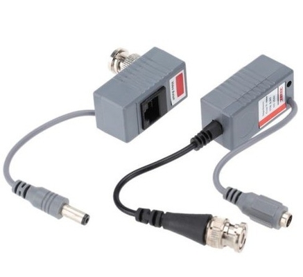 Passivverbindungssender für CCTV-Kamera Coax BNC Video Balun HD und Power Black