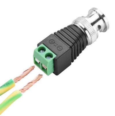 CAT5 bis BNC Koaxial Video Balun 2,1 mm Männlicher Gleichspannungskonnektor-Kit AF als CCTV-Zubehör