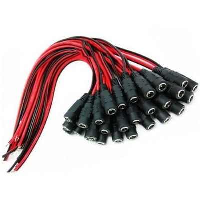 27/30cm Länge Gleichstrommast Weibliches Kabel Anschluss Blei Schweinenschwanz Draht CCTV Jack Kamera Stecker