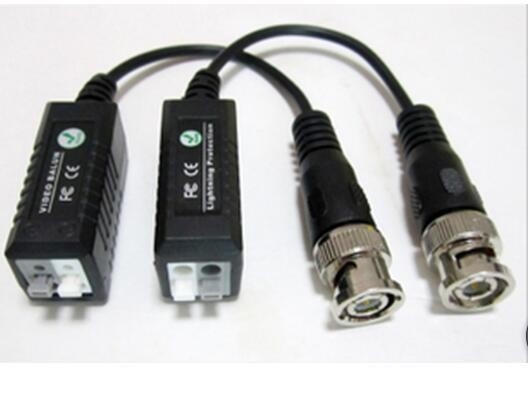 CAT5e CAT6 bis Kamera Balck Einkanal Passiv BNC Video Balun Transceiver Adapter