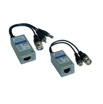 CCTV-System ABS Plastik POE Video Balun Netzwerk-Transceiver mit Video-Audio-Stromanschlüssen