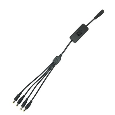 Kupferleiter Niedrigspannung 2.1*5,5mm CCTV-Sicherheitskamera Stromspalterkabel mit Schalter
