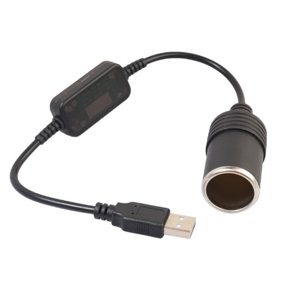 5V bis 12V USB Auto Zigarettenanzünder Steckdose Weiblicher Wandler Adapter Schwarz PVC Design