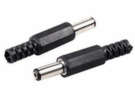 Schwarz 5,5 mm x 2,1 mm männlicher Gleichstromanschluss Jack Solder Connector Adapter für das Geschlecht