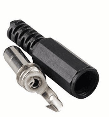 Schwarz 5,5 mm x 2,1 mm männlicher Gleichstromanschluss Jack Solder Connector Adapter für das Geschlecht