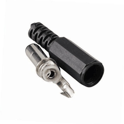 Schwarz 5,5 mm x 2,1 mm männlicher Gleichstromanschluss Jack Solder Connector Adapter für das Geschlecht