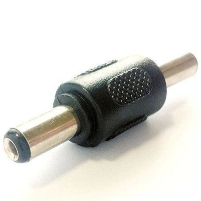 Männlich-Männlich-Kopplungsanschluss-Adapter für schwarzen Gleichstromanschluss 5,5x2,1 mm Transformator