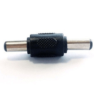 Männlich-Männlich-Kopplungsanschluss-Adapter für schwarzen Gleichstromanschluss 5,5x2,1 mm Transformator