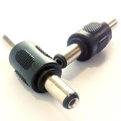 Männlich-Männlich-Kopplungsanschluss-Adapter für schwarzen Gleichstromanschluss 5,5x2,1 mm Transformator