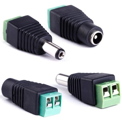 LED 12V Gleichspannung Weiblich Männlich 2.1 x 5.5mm Stromanschluss Adapter Stecker Steckdose Steckdose für CCTV