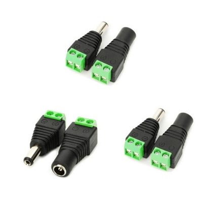 ABS CCTV-Kamera-Anschlüsse 2.1mm DC RCA Phono BNC Stecker und Steckdose Kabelanschluss