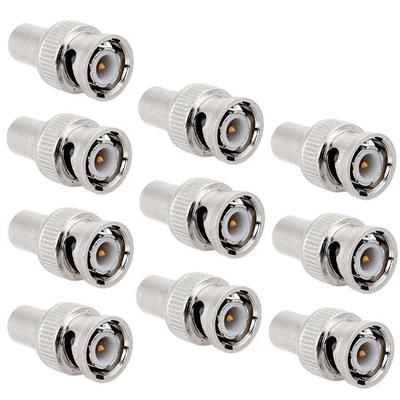Männlich zu weiblich BNC zu RCA Koaxial Connector Adapter Silber für Überwachungskamera