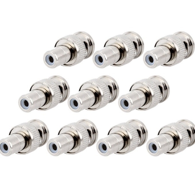 Männlich zu weiblich BNC zu RCA Koaxial Connector Adapter Silber für Überwachungskamera