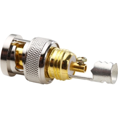 Überlegene Silber BNC Männlicher Stecker Stecker Adapter für Audio-Video-Kabel ohne Schweißen