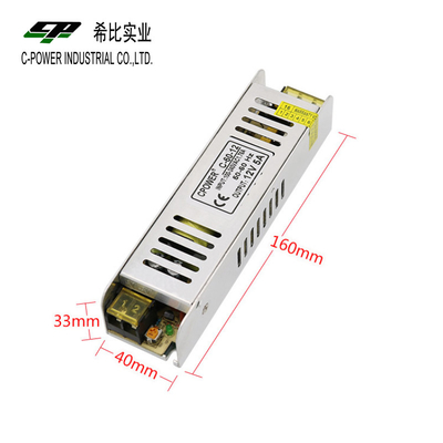 220V Eingangsspannung Schlanke Stromversorgung für Fernsehsysteme LED-Leuchten und CCTV 12V Gleichspannungsausgang