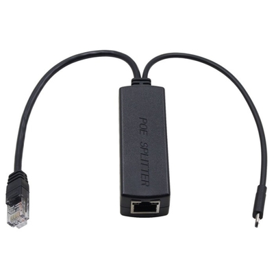 2.4a Current Black Power Over Ethernet Kit für den Raspberry Pi 3 Board Injector Splitter
