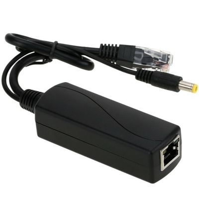 Netzwerkübertragung Black PoE Splitter Kabel Adapter IEEE802.3af 12V Gleichstrom für IP-Kamera