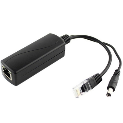 Netzwerkübertragung Black PoE Splitter Kabel Adapter IEEE802.3af 12V Gleichstrom für IP-Kamera
